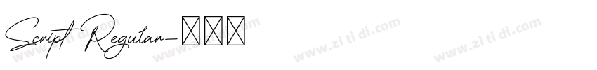 Script Regular字体转换